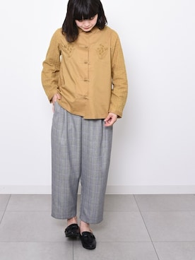 「チャイナボタン」｜【み】 - poudoudouさん（レディース・160cm）の秋コーディネート