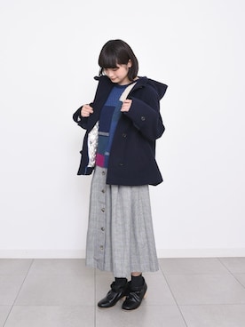 「POU DOU DOU（プードゥドゥ）のアイテム（その他アウター）」を使った、【み】 - poudoudouさん（レディース・160cm）の秋コーディネート