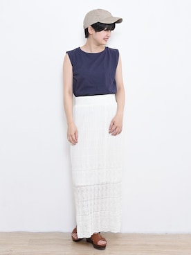 「キャップ女子」｜【み】 - poudoudouさん（レディース・160cm）の夏コーディネート