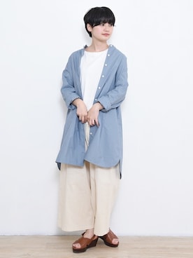 「ブルー x ホワイト」｜「アイテム（ワンピース/ドレス）」を使った、【み】 - poudoudouさん（レディース・160cm）の夏コーディネート