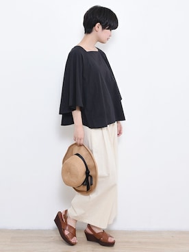 「ショートヘア」｜【み】 - poudoudouさん（レディース・160cm）の夏コーディネート