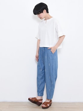 「ショートヘア」｜【み】 - poudoudouさん（レディース・160cm）の夏コーディネート