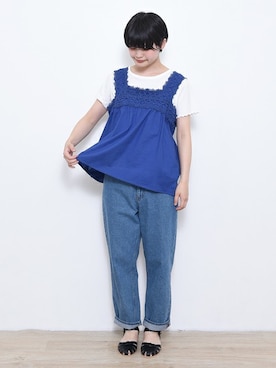 「ショートヘア」｜【み】 - poudoudouさん（レディース・160cm）の夏コーディネート