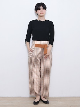 「ブラック×ブラウン」｜【み】 - poudoudouさん（レディース・160cm）の夏コーディネート