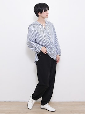 「黒パンツ」｜【み】 - poudoudouさん（レディース・160cm）の夏コーディネート