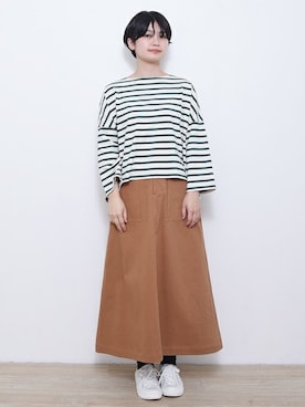 「ベイカースカート」｜【み】 - poudoudouさん（レディース・160cm）の夏コーディネート