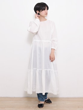 「シフォンワンピ」｜【み】 - poudoudouさん（レディース・160cm）の夏コーディネート