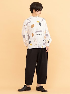 「黒パンツ」｜【み】 - poudoudouさん（レディース・160cm）の秋コーディネート