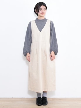 「コクーンスカート」｜「アイテム（ワンピース/ドレス）」を使った、【み】 - poudoudouさん（レディース・160cm）の秋コーディネート