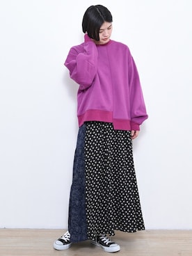 「アイテム（スウェット、ピンク系）」を使った、【み】 - poudoudouさん（レディース・160cm）の冬コーディネート