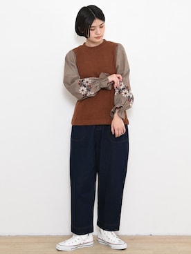 「茶色」｜【み】 - poudoudouさん（レディース・160cm）の冬コーディネート