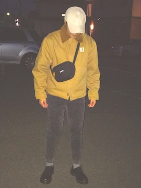 「carhartt」｜「アイテム（ローファー）」を使った、蒼さん（メンズ・175cm）の冬コーディネート