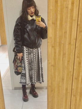 「DRIES VAN NOTEN（ドリスヴァンノッテン）のアイテム（バッグ）」を使った、あいさん（レディース・160cm）の冬コーディネート
