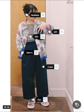 「パジャマ」｜「アイテム（アクセサリー）」を使った、JONONGさん（レディース・155cm）の夏コーディネート