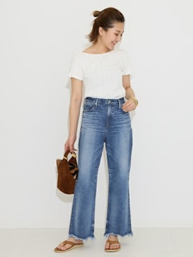 「ISLAND SLIPPER（アイランドスリッパ）のアイテム」を使った、AYAさん（レディース・162cm）の夏コーディネート