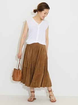 「Deuxieme Classe（ドゥーズィエムクラス）のアイテム（ショルダーバッグ）」を使った、AYAさん（レディース・162cm）の夏コーディネート