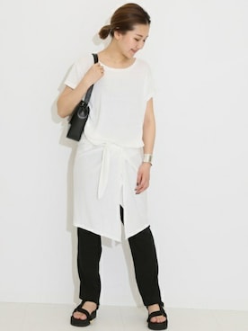 「suicoke（スイコック）のアイテム」を使った、AYAさん（レディース・162cm）の夏コーディネート