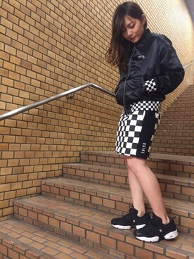 「なんばCITY」｜沢田 栞さん（レディース・154cm）の冬コーディネート