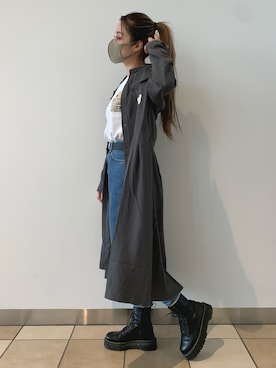 「AVIREX（アヴィレックス）のアイテム（シャツワンピース）」を使った、nさん（レディース・167cm）の夏コーディネート