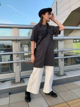 「AVIREX（アヴィレックス）のアイテム（ハンチング/ベレー帽）」を使った、nさん（レディース・167cm）の春コーディネート
