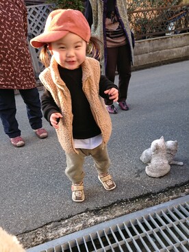 KANNA♡HAYATOさん（キッズ・80cm）の冬コーディネート