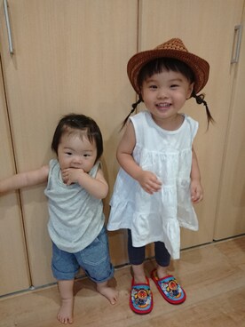 KANNA♡HAYATOさん（キッズ・90cm）の夏コーディネート