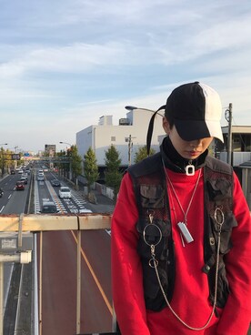 「vetements」｜「アイテム（スウェット）」を使った、Rさん（メンズ・172cm）の冬コーディネート