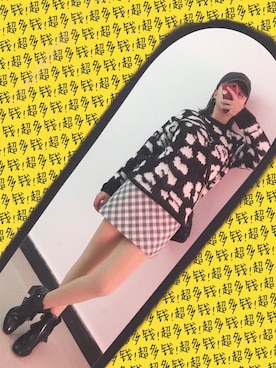 「urban revivoのアイテム（ブーツ、ブラック系）」を使った、小日天さん（レディース・167cm）の冬コーディネート