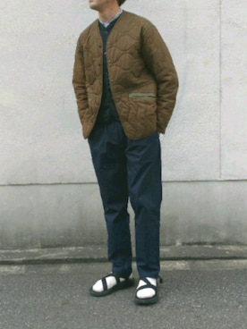 「GLOBAL WORK（グローバルワーク）のアイテム（その他アウター）」を使った、mishさん（メンズ・173cm）の冬コーディネート