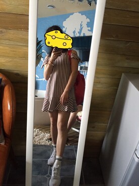 「ZARA KIDSのアイテム（チュニック）」を使った、kkkorrraさん（レディース・150cm）の春コーディネート