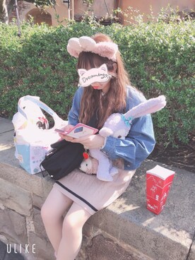 「one after another NICE CLAUP（ワンアフターアナザーナイスクラップ）のアイテム（デニムジャケット）」を使った、しおさん（レディース・150cm）の春コーディネート