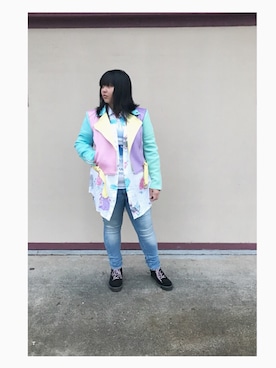 「MOTO」｜「アイテム（ジャケット/アウター）」を使った、chanel 🌈🐬🍭さん（レディース・157cm）の冬コーディネート