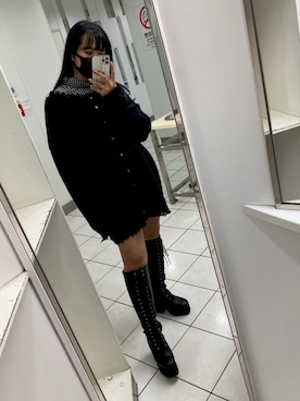 「WEGO（ウィゴー）のWEGO/ワイドカチューシャ（カチューシャ）」を使った、🥀 Mayさん（レディース・155cm）の冬コーディネート