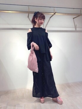 シュシュを使った ワイドパンツ の人気ファッションコーディネート Wear