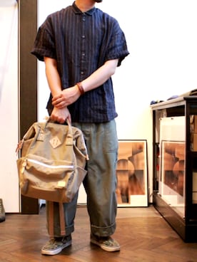 「Anello」｜「アイテム（アクセサリー）」を使った、HAYASHiさん（メンズ・170cm）の夏コーディネート