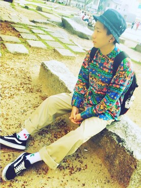 「OLDMAN（オールドマン）のアイテム」を使った、ながかいっさん（メンズ・181cm）の秋コーディネート