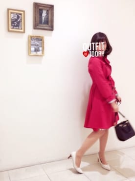 「BSTR」｜「アイテム（トレンチコート）」を使った、chihiroさん（レディース・158cm）の冬コーディネート