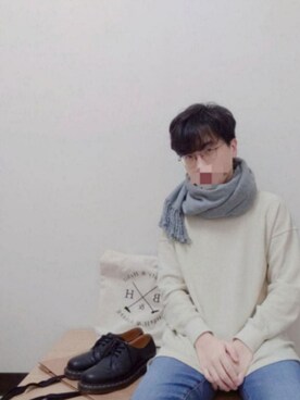「通勤穿搭」｜「アイテム（トートバッグ）」を使った、junrukaさん（メンズ・178cm）の冬コーディネート
