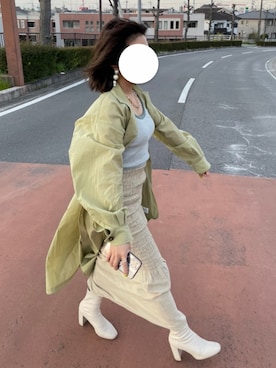 「LOWRYS FARM（ローリーズファーム）のストレッチヒールブーツ　851418（ブーツ）」を使った、harunaさん（レディース・148cm）の春コーディネート