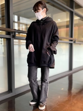 「CODY SANDERSON（コディサンダーソン）のアイテム（アクセサリー）」を使った、Nanamiさん（レディース・157cm）の冬コーディネート