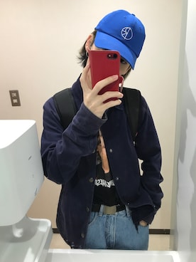「POLAR（ポラール）のアイテム（帽子）」を使った、RIKUさん（メンズ・168cm）の春コーディネート