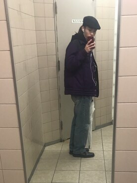 「Levi's（リーバイス）のアイテム（ダウンジャケット/コート）」を使った、RIKUさん（メンズ・168cm）の冬コーディネート
