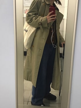 「70's」｜「アイテム（トレンチコート）」を使った、RIKUさん（メンズ・168cm）の冬コーディネート
