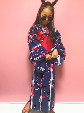 「夏祭り」｜ゆちゃぴ♡さん（キッズ・120cm）の夏コーディネート