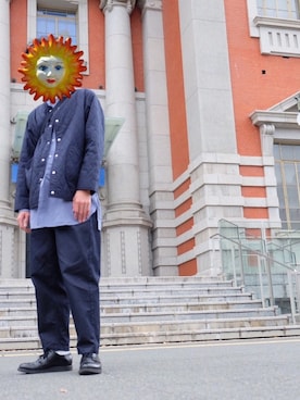 「ポーター」｜「アイテム（その他アウター）」を使った、SUNさん（メンズ・175cm）の秋コーディネート
