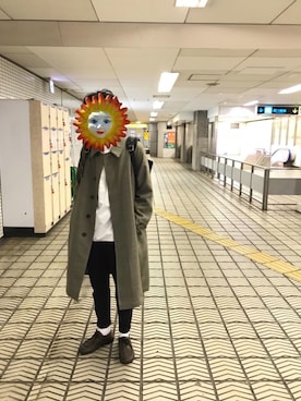 「orcival」｜「アイテム（ステンカラーコート）」を使った、SUNさん（メンズ・175cm）の秋コーディネート