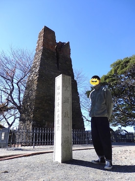 「軍物」｜「アイテム（その他アウター）」を使った、SUNさん（メンズ・175cm）の秋コーディネート