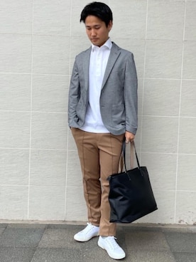「SUPERGA（スペルガ）のアイテム」を使った、北村さん（メンズ・164cm）の春コーディネート