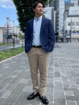 「カノコジャケット」｜北村さん（メンズ・164cm）の夏コーディネート