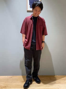 「green label relaxing（グリーンレーベルリラクシング）のアイテム（シャツ/ブラウス）」を使った、北村さん（メンズ・164cm）の夏コーディネート